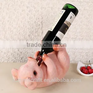 Resin Pig Shaped Funny Animal Wine Bottle Holders thumbnail-3