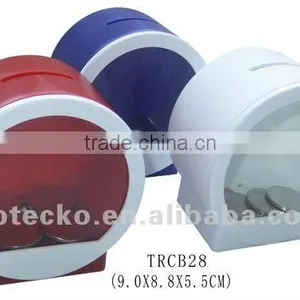 Promotional Cheap Plastic Clock Shape Money Box thumbnail-1