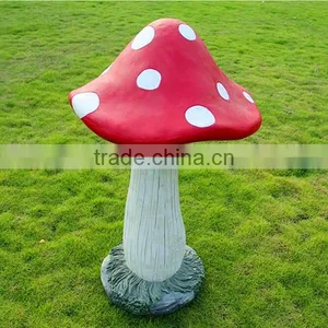 Garden Ornaments Fiberglass Decorative Garden Mushroom Sculpture thumbnail-2