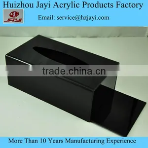China Fancy Black or Clear Acylic Lucite Plastic Facial Tissue Paper Box Design thumbnail-1