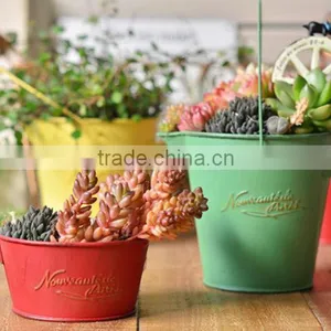 Cheap Mini Garden/home Metal Flower Pot Planter for Kids thumbnail-1