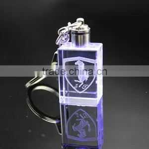 Crystal Gift Items Custom Horse Light Color LED Fashion Crystal Keychain thumbnail-1
