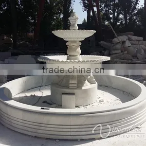 Stone Carving Outdoor Decoration Garden 3 Tier Marble Water Fountain Prices thumbnail-1