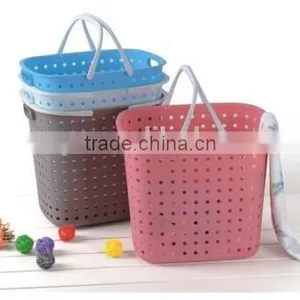 Plastic Laundry Basket With Handle thumbnail-1