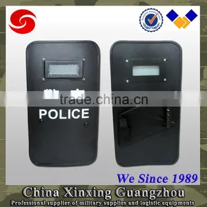 Hand Bullet Proof Anti Riot Rubber Handle PE Steel Ballistic Shield thumbnail-1