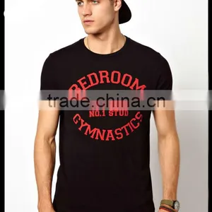 High Quality Cotton Black Tshirt Custom Printed thumbnail-1
