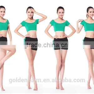 Sexy 90% Polyester 10% Spandex Blank Yoga Wear Wholesale for Girls thumbnail-4