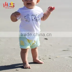 2017 Latest Fashion Top Pineapple Shirt Design Children Shirts Casual Wear thumbnail-4
