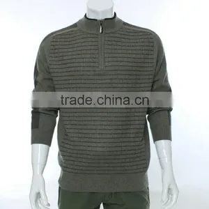 Men Pullover Sweater With 1/4 Zipper ,blue Long Sleeve Wool Sweater Pullover,merino Wool Sweater thumbnail-1