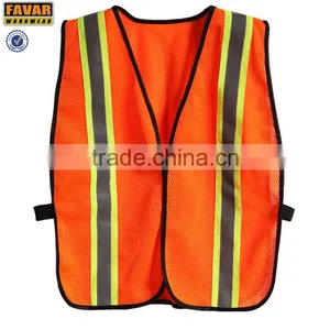China Orange Hi-vis Reflective Mesh Vest for Men thumbnail-1