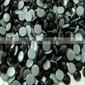China Factory Wholesale Decorative Shiny Leed Free and Multi Size Loose Flat Back Hotfix Black Rhinestone for Garment thumbnail-1