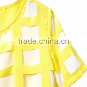 Hot Selling Women's Clothing Garment Apparel Direct Factory OEM/ODM Manufacturing Short Sleeve Korea Fashion Blouse thumbnail-3