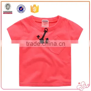 Hot Selling Kids Wear Short Sleeve T-shirt Printing Design Child Wear With Pocket thumbnail-4