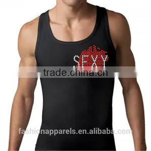 Custom Ring-Spun Rib Cotton Singlets for Men thumbnail-2