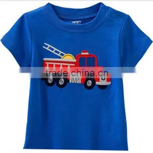 Boys Fashion Blue Car Pattern Summer Short Sleeve t Shirts for Boys thumbnail-1