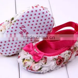 2014 New Baby Product Girls Lace Flower Cotton Infant Baby Shoe Newborn Lace Baby Shoes for Girls thumbnail-4