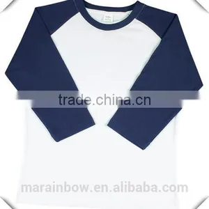 100% Cotton Plain Ladies Baseball Tee 3/4 Raglan Sleeve Baseball T Shirt Contrast 2 Tone Unisex Baseball T-Shirt Wholesale thumbnail-4