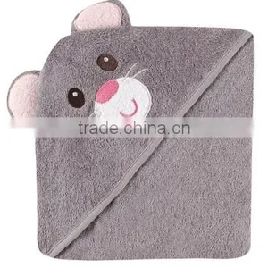 China Supplier Applique Cotton Terry Security Pattern Animal Head Plush Baby Blanket thumbnail-2