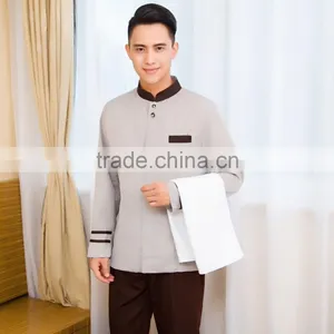 Juqian Bulk Cheap Price Designer Men's Hotel and Restaurant Uniform Housekeeping Staff Designs thumbnail-2