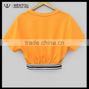 New Arrival Orange Round Collar Girls Sport T Shirt thumbnail-4