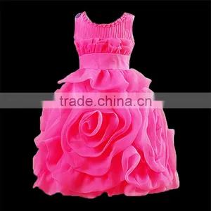 Walson Children Clothes Kids Vintage Dress Pink Children Fancy Dress Apparel Children Clothing 2016 thumbnail-1