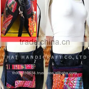 Thai Embroidered HMONG Hill Tribe Tote Hand Bag Shoulder Bag Cross Body Bag thumbnail-1