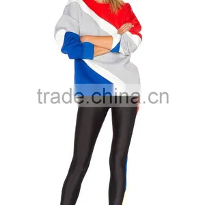 High Quality Custom Long Sleeve Tri-color Sweatshirt Without Hood thumbnail-6