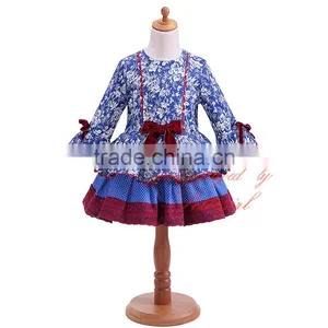 Spanish Flower Girl Dress Baby Cotton Frock Design for 3 Years Old Girl Wear thumbnail-3