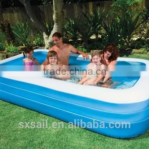 INTEX Transparent Blue Inflatable Swimming Pool thumbnail-3
