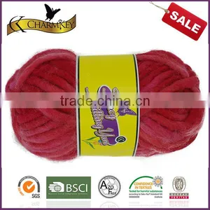 Charmkey Thick Knitting Yarn Mixed Color Dyed 100 Wool Roving Yarn for Scarf thumbnail-1