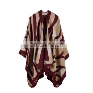 Women's Camouflage Cashmere Lengthened Thickening Cape Cloak thumbnail-1