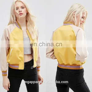 Most Popular Wholesale Nylon Blank Bomber Jackets With Metallic Trim thumbnail-1