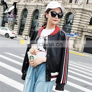 Fashion Sheep Leather Coat Ladies Long Sleeve Warm Italian Leather Coats thumbnail-3