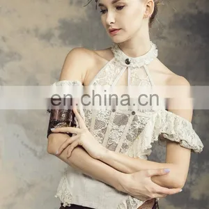 Steampunk Long Sleeve Shirt With Choker-collar thumbnail-4
