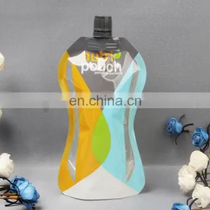 Reusable Custom Colorful Printing Plastic Liquid Stand up Spout Pouch Bag Drink Pouch With Spout thumbnail-1