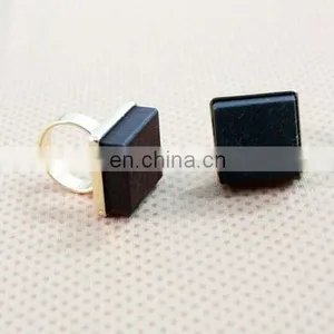 2016 Fashion Ring, Square Ring,black Diamond Ring, Gold Plated Lady Ring thumbnail-1