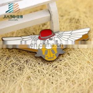 Jiabo Custom Pin Badge Skull Wings Metal Lapel Pin Badge thumbnail-2