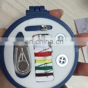 Round Foldable Hair Brush With Mirror And Sewing Kit Set With Available Color Provided thumbnail-2