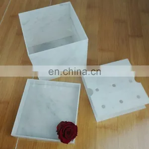 Wholesale White Marble Flower Box Acrylic thumbnail-1