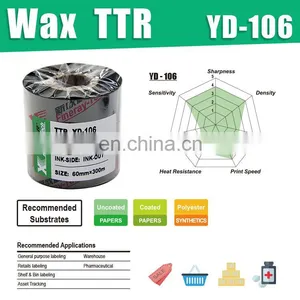 YD106 Customize Wax TTR Thermal Transfer Printing Maker Labels Ribbon thumbnail-5