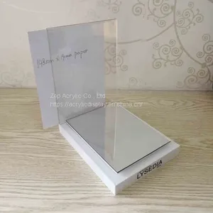 Customized Acrylic Cosmetic Skincare Display Stand With Ad Back thumbnail-2