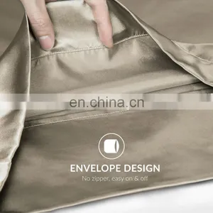 Professional Pilling Silky Smooth Breathable Polyester Durable Queen Satin Pillowcase thumbnail-5