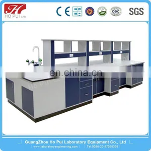 ISO9001/14001 Low Price MDF Lab Island Table With Reagent Shelf Lab Furniture thumbnail-3