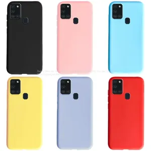 Candy Frosted Case For Samsung Galaxy A21s Shockproof Soft Silicone Back Cover thumbnail-4