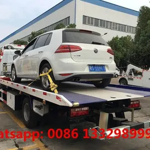Customized Dongfeng Brand 4*2 LHD 4T Flatbed Wrecker Towing Truck thumbnail-4