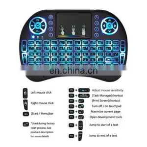 i8 Wireless Keyboard Smart TV BOX Mini Remote Controller i8 Backlight Keyboards Backlit 7 Colors RGB Keyboard i8 for Android TV thumbnail-4