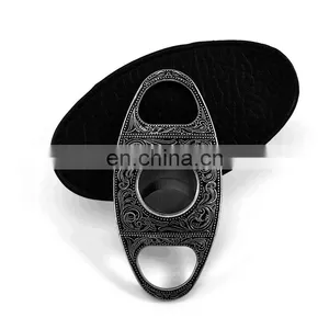 High Quality Stainless Steel Portable Carved Antique Cigar Knife thumbnail-4