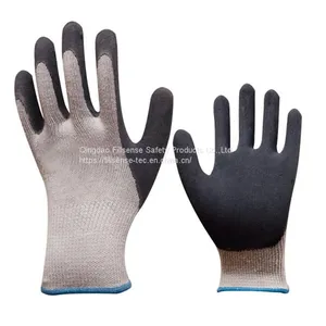 10Gauge 21S Cotton Liner Latex Micro Sandy Palm and Thumb Coated Agricultural Work Gloves thumbnail-1