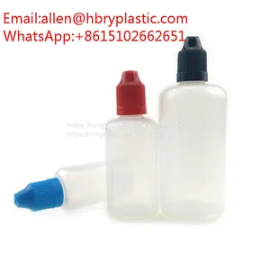 Empty 10ml 20ml 30ml Plastic Pet Ink Glue LDPE Empty Lace Glue Plastic Dropper Bottle With Childproof Tamper Lid thumbnail-1