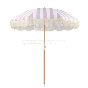 Tassel Beach Umbrella Ins Wind Swimming Pool Courtyard Umbrella 1.8m 37-inch Sunscreen Sun Umbrella Customized Advertising Umbrella Wholesale thumbnail-5